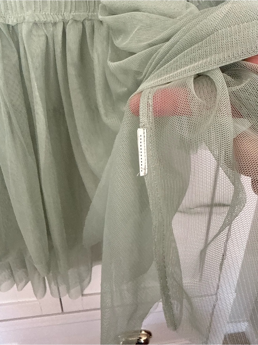 Zara Women’s Sheer Tulle Mint Sea foam Green Ruffled Peplum Babydoll Top - Picture 13 of 15